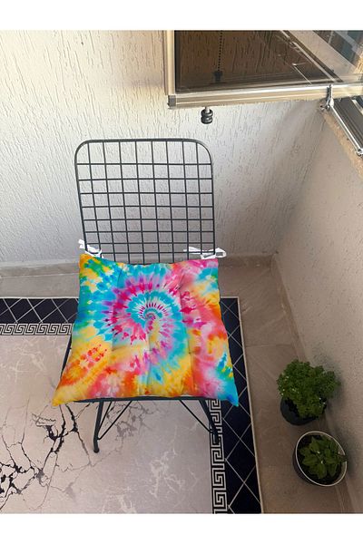 yok yok evim eve dair her şey 9 Puntal Geometry Patterned Fluffy Living Room Balcony Garden Kitchen Chair Cushion