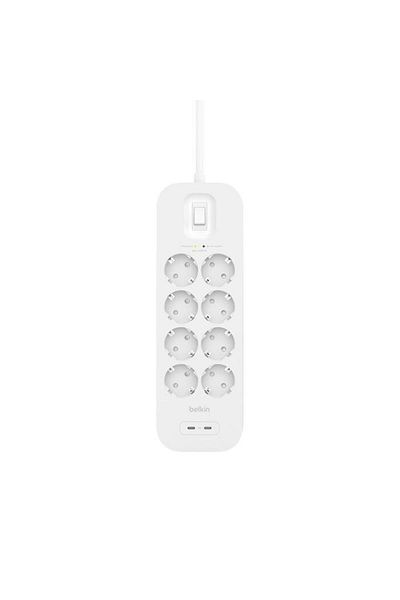 Belkin Srb004Vf2M 8-Piece 2m Current Protection Socket + 2X Usb-C