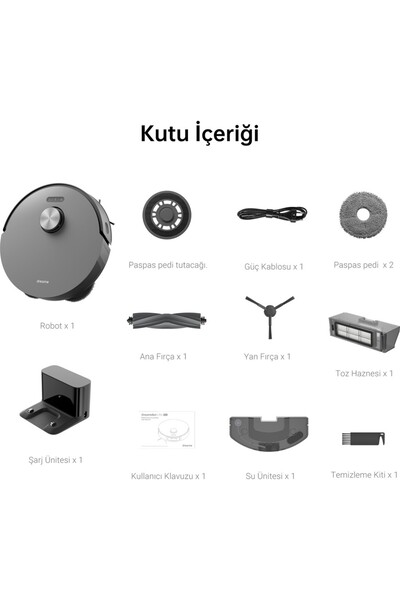 Dreame Drmz Vacumix Dünyanın En Güçlü L10s Pro Robot Süpürge Ve Paspas, 5300pa Emiş , 450 Ml 3 KADEMELİ