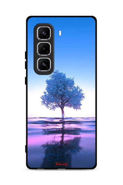 Tolwak غطاء حماية لهاتف Infinix Hot 50 Pro Plus 4G بتصميم شجرة نيون وانعكاس م...