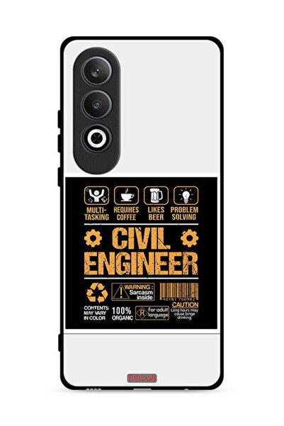 Tolwak غطاء حماية لهاتف OnePlus Nord CE4 5G، ملصق مهندس مدني