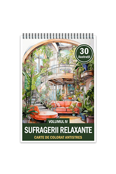 Legendary Gifts Carte de colorat antistres, 30 de imagini Livinguri relaxante...