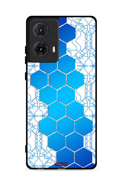 Tolwak غطاء حماية لهاتف موتورولا موتو جي 85 5G بأيقونات سداسية الشكل على شكل ...