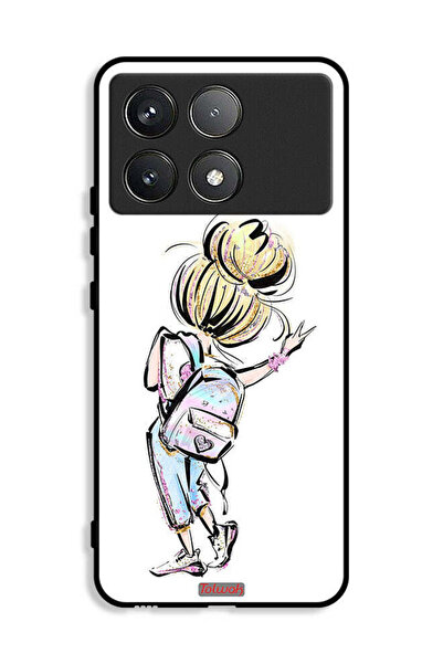 Tolwak غطاء حماية Xiaomi Redmi K70E 5G بطبعة فتاة العودة إلى المدرسة