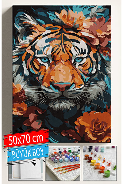 Sulepas Sayılarla Boyama Seti Numaralı Tuval Fırça Boya Dahil Kasnaklı Set 50...