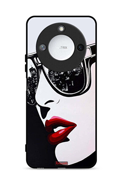 Tolwak غطاء حماية لهاتف Honor X60 5G برسومات فنية تجريدية لوجه فتاة