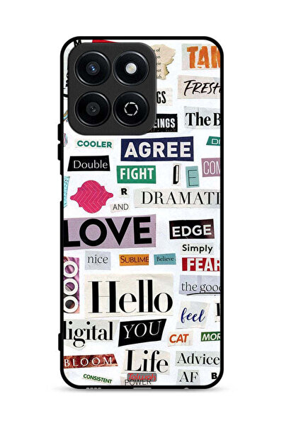 Tolwak غطاء حماية لهاتف Honor Play 60 Plus 5G مع ملصقات اقتباسات قصيرة