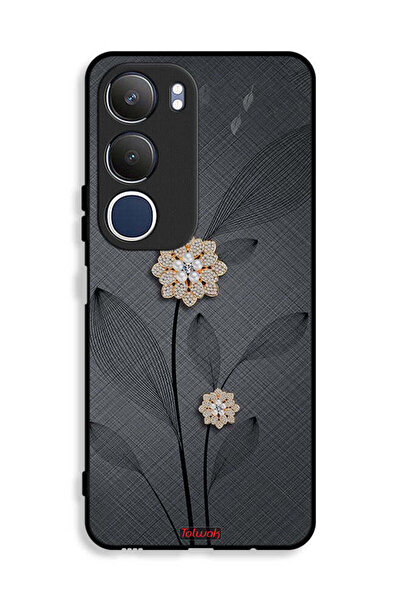 Tolwak غطاء حماية لهاتف Vivo Y19s 4G بتصميم زهور ماسية