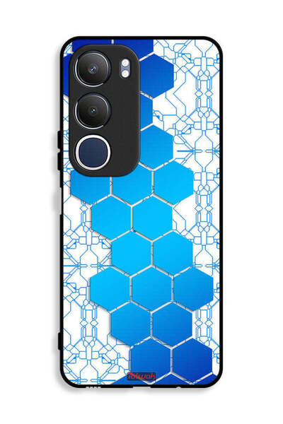 Tolwak غطاء حماية لهاتف Vivo Y19s 4G بنمط شبكة أيقونات سداسية الأضلاع