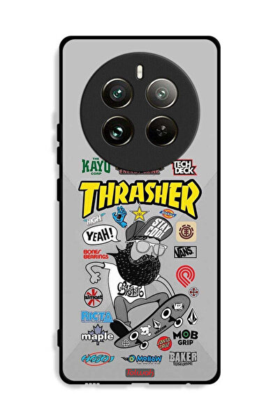 Tolwak غطاء حماية لهاتف Realme 12 Pro Plus 5G بملصق Thrasher