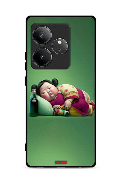 Tolwak غطاء حماية لهاتف Realme GT Neo6 SE 5G بتصميم فتاة سمينة