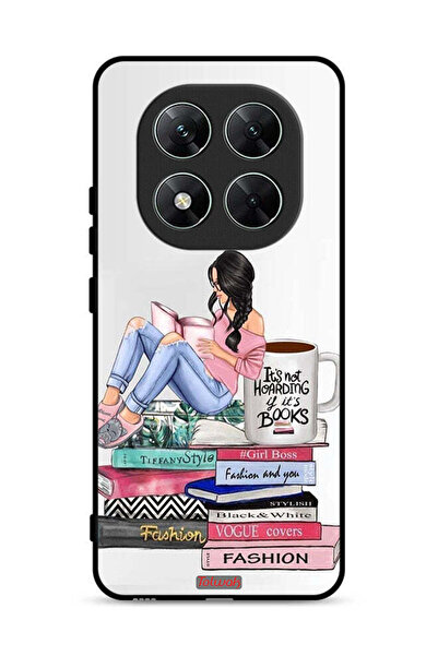 Tolwak غطاء حماية لهاتف شاومي ريدمي نوت 14 برو 5G، تصميم فتاة وكتب أزياء فنية