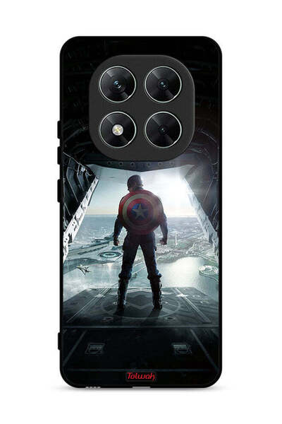 Tolwak غطاء حماية لهاتف Xiaomi Poco X7 5G بتصميم صورة كابتن أمريكا