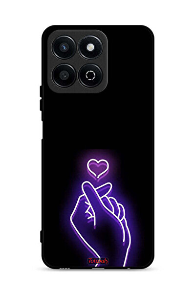 Tolwak غطاء حماية لهاتف Honor Play 60 Plus 5G بتصميم قلب صغير