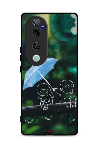 Tolwak غطاء حماية Vivo V40 Pro 5G برسومات زوجين من الفن التجريدي