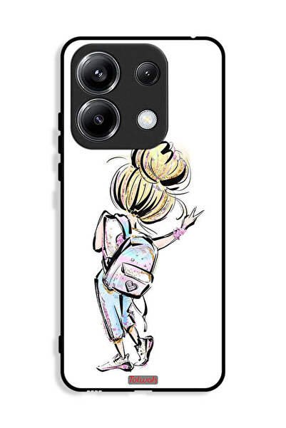 Tolwak غطاء حماية لهاتف Xiaomi Poco M6 Pro 4G بطبعة فتاة العودة إلى المدرسة