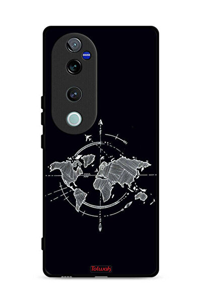 Tolwak غطاء حماية لهاتف Vivo S19 Pro 5G برسومات البوصلة