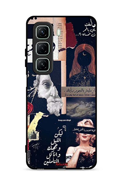 Tolwak غطاء حماية لهاتف إنفينيكس هوت 50 5G بعبارات عربية ووجوه مقطوعة