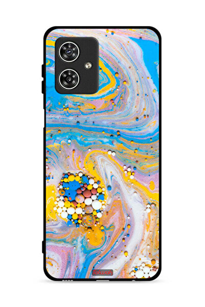 Tolwak غطاء حماية لهاتف موتورولا موتو جي 54 5G بأحجار كريمة ملونة تجريدية