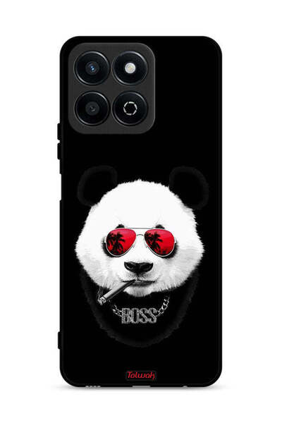Tolwak غطاء حماية لهاتف Honor Play 60 Plus 5G بتصميم Boss Panda