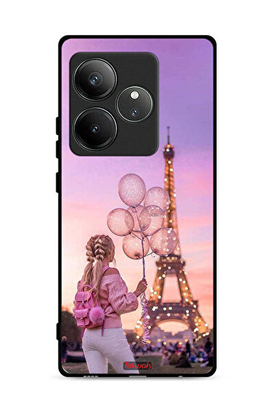 Tolwak غطاء حماية لهاتف Realme GT 6 5G بطبعة فتاة تحمل بالونات