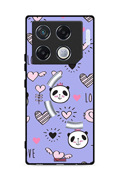 Tolwak غطاء حماية لهاتف Infinix GT 20 Pro 5G بطبعة Love And Panda Doodle