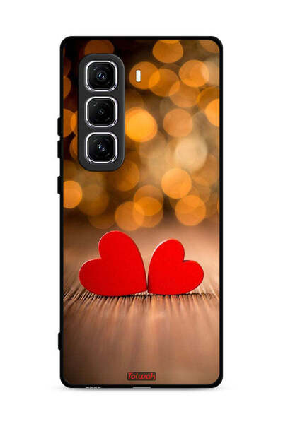 Tolwak غطاء حماية لهاتف Infinix Hot 50 Pro Plus 4G بتصميم قلبين جميلين