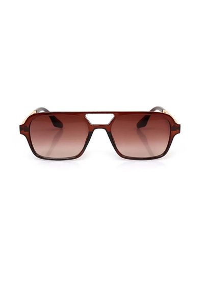 MUADEX Women's Sunglasses Rectangle Leopard Frame Blue Glass