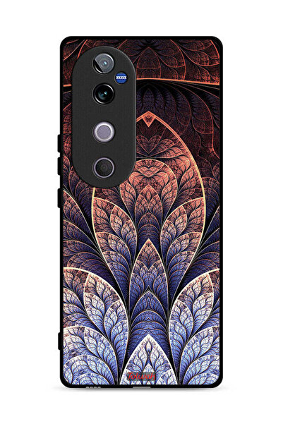 Tolwak غطاء حماية Vivo V40 5G بتصميم زهور فركتال تجريدية