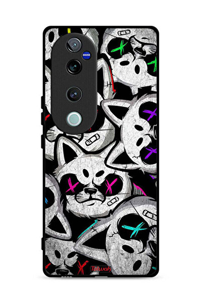 Tolwak غطاء حماية لهاتف Vivo V40 Pro 5G بنقشة قطط مارشميلو