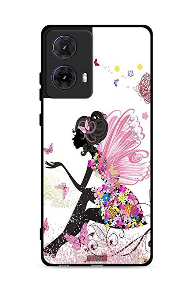 Tolwak غطاء حماية لهاتف موتورولا موتو جي 85 5G بتصميم فتاة الفراشة