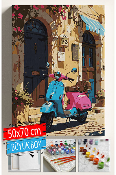 Sulepas Sayılarla Boyama Seti Numaralı Tuval Fırça Boya Dahil Kasnaklı Set 50...