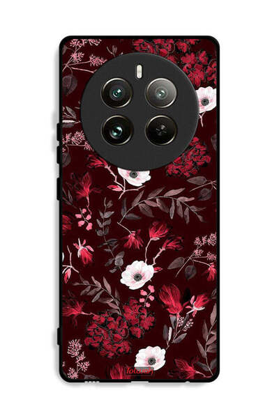 Tolwak غطاء حماية لهاتف Realme 12 Pro Plus 5G بنقشة زهور صغيرة وأوراق استوائية