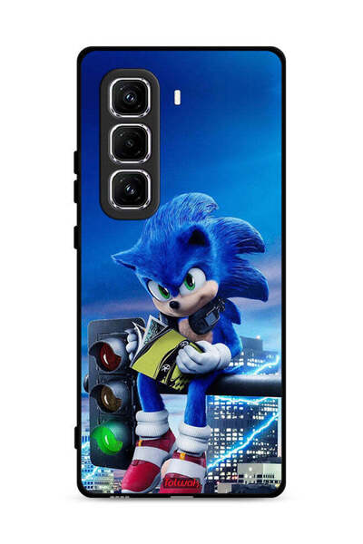 Tolwak غطاء حماية لهاتف Infinix Hot 50 Pro Plus 4G بطبعة Sonic Reading