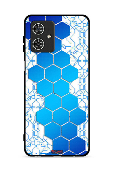 Tolwak غطاء حماية لهاتف موتورولا موتو جي 54 5G، أيقونة سداسية الشكل، شبكات قر...