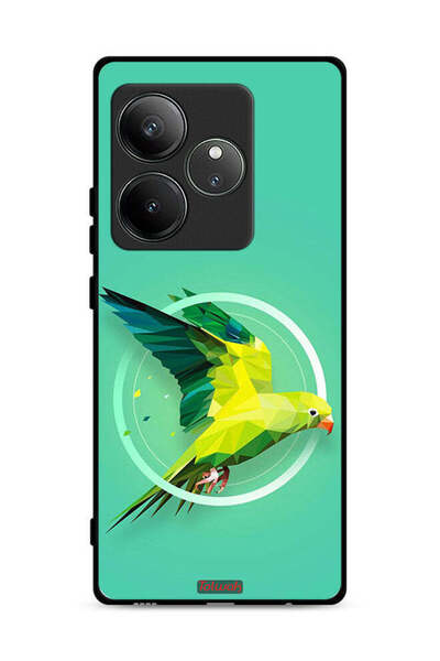 Tolwak غطاء حماية لهاتف Realme GT 6 5G بطبعة فن تجريدي ببغاء