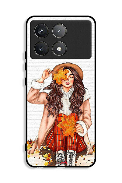 Tolwak غطاء حماية لهاتف Xiaomi Poco X6 Pro 5G يحمل صورة أوراق الخريف الفنية