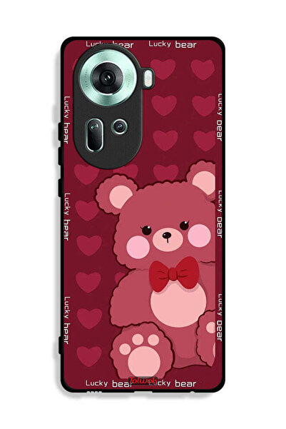 Tolwak غطاء حماية لهاتف Oppo Reno11 5G بتصميم الدب المحظوظ