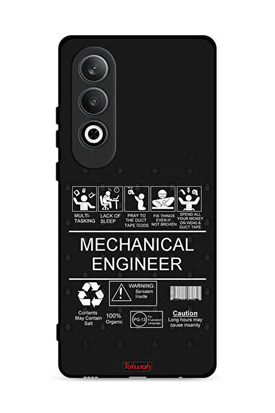 Tolwak غطاء حماية لهاتف OnePlus Nord CE4 5G، ملصق مهندس ميكانيكي