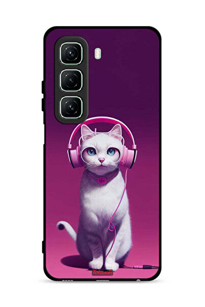 Tolwak غطاء حماية لهاتف Infinix Hot 50 5G بتصميم قطة لطيفة