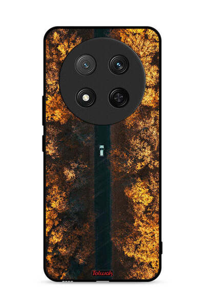 Tolwak غطاء حماية لهاتف Honor X9c 5G بتصميم طريق في أشجار الخريف