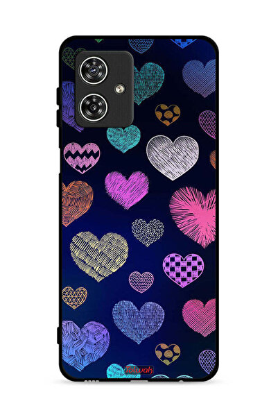 Tolwak غطاء حماية لهاتف موتورولا موتو جي 54 5G بنقشة قلوب داجا