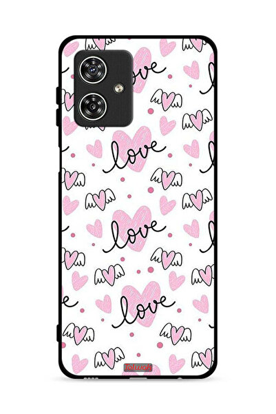 Tolwak غطاء حماية لهاتف موتورولا موتو جي 54 5G بنمط فني مزين برسومات الحب والقلب