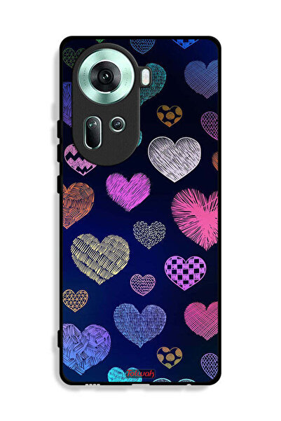 Tolwak غطاء حماية لهاتف Oppo Reno11 5G بنقشة قلوب داجا