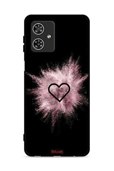 Tolwak غطاء حماية لهاتف موتورولا موتو جي 54 5G بتصميم قلب لامع