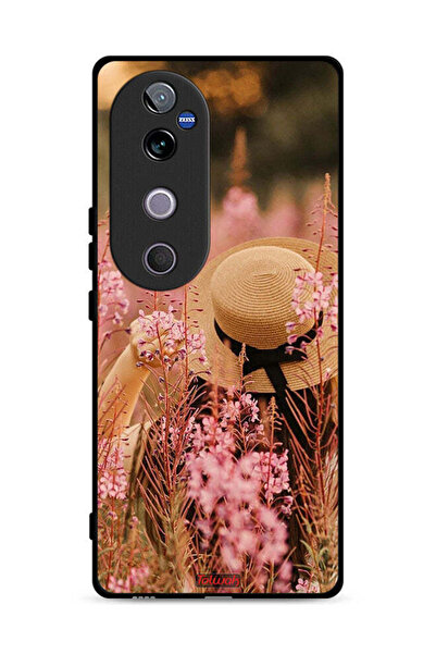 Tolwak غطاء حماية لهاتف Vivo V40 5G بطبعة فتاة قبعة مزينة بالزهور
