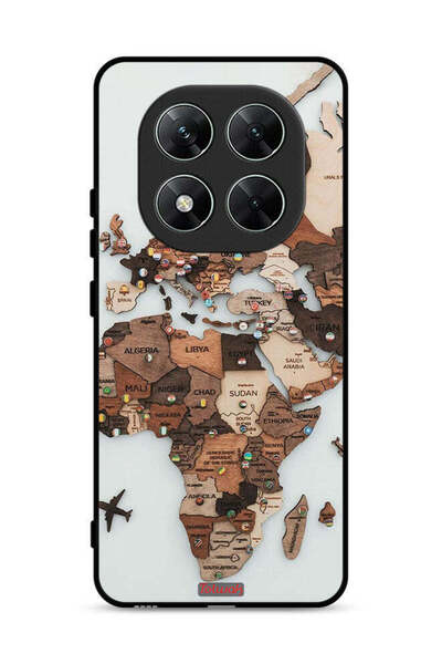 Tolwak Xiaomi Redmi Note 14 Pro 5G Protective Case Cover World Map Art