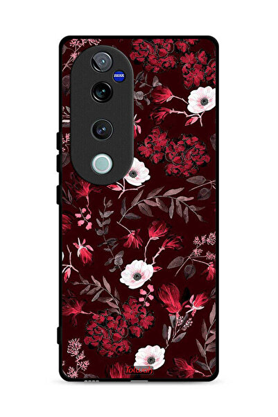 Tolwak غطاء حماية لهاتف Vivo V40 Pro 5G بنقشة زهور صغيرة وأوراق استوائية