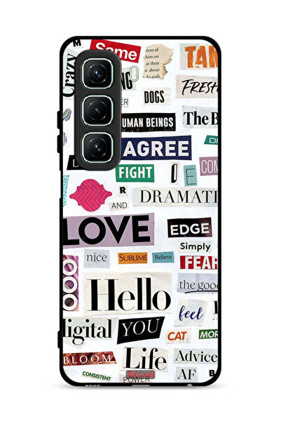 Tolwak غطاء حماية لهاتف Infinix Hot 50 5G مع ملصقات اقتباسات قصيرة