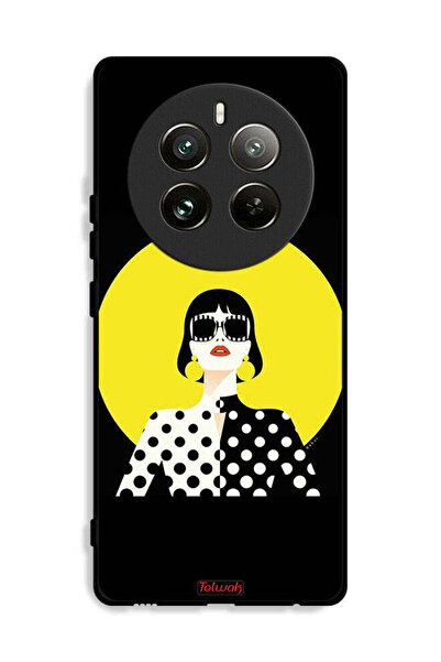 Tolwak غطاء حماية لهاتف Realme 12 Pro Plus 5G بتصميم فتاة أنيقة